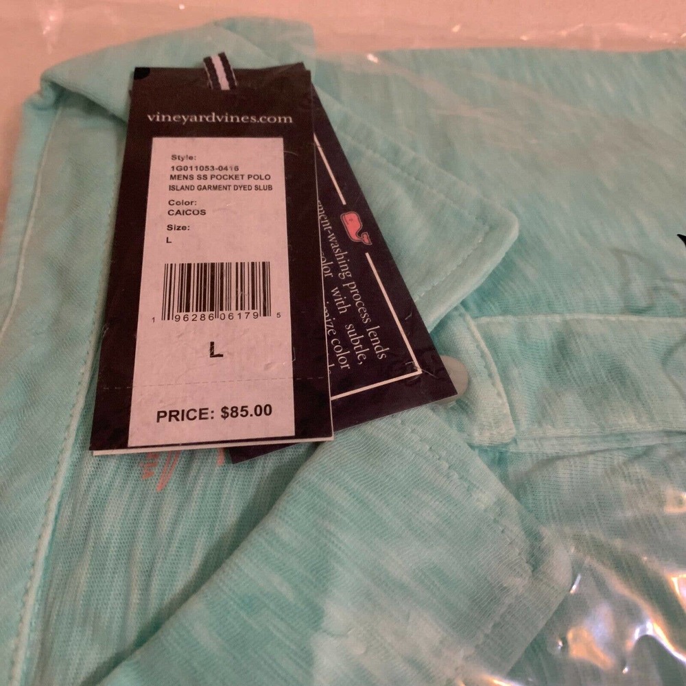 Brand New! VINEYARD VINES Men's ISLAND Dyed Slub COTTON Pocket Polo CAICOS LRG - Picture 14 of 14